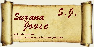 Suzana Jović vizit kartica